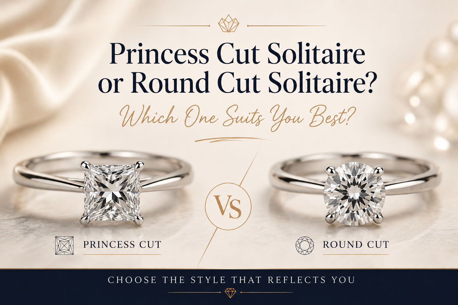 Princess Cut Solitaire or Round Cut Solitaire? Which One Is Right for You?