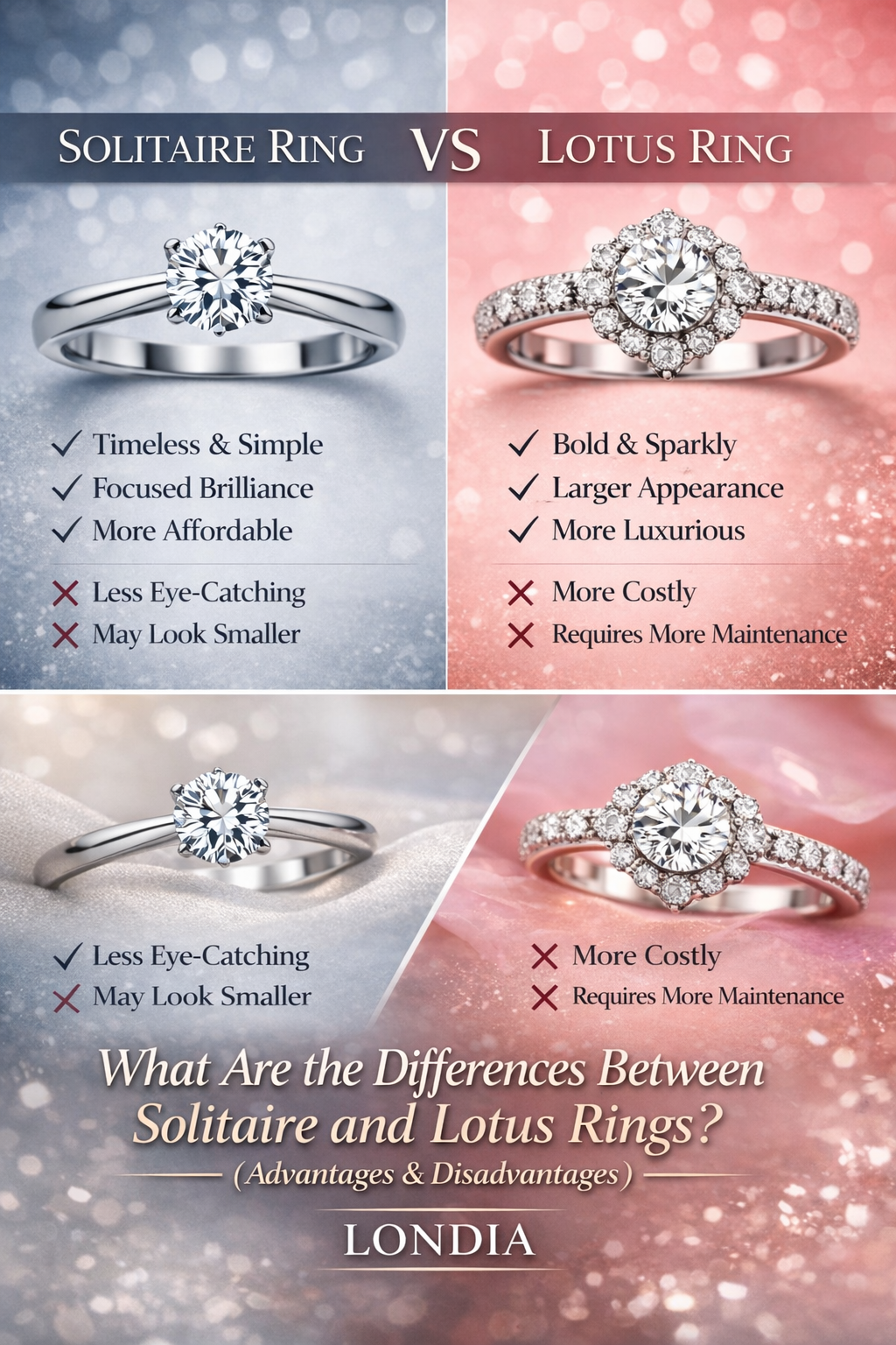 What Are the Differences Between Solitaire and Lotus Rings? (Advantages & Disadvantages)
