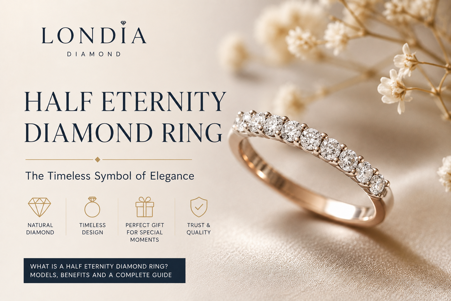 What Is a Half Eternity Diamond Ring? Models and Buying Guide