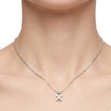 0.10 Carat Londia Diamond Butterfly Design Solitaire Necklace