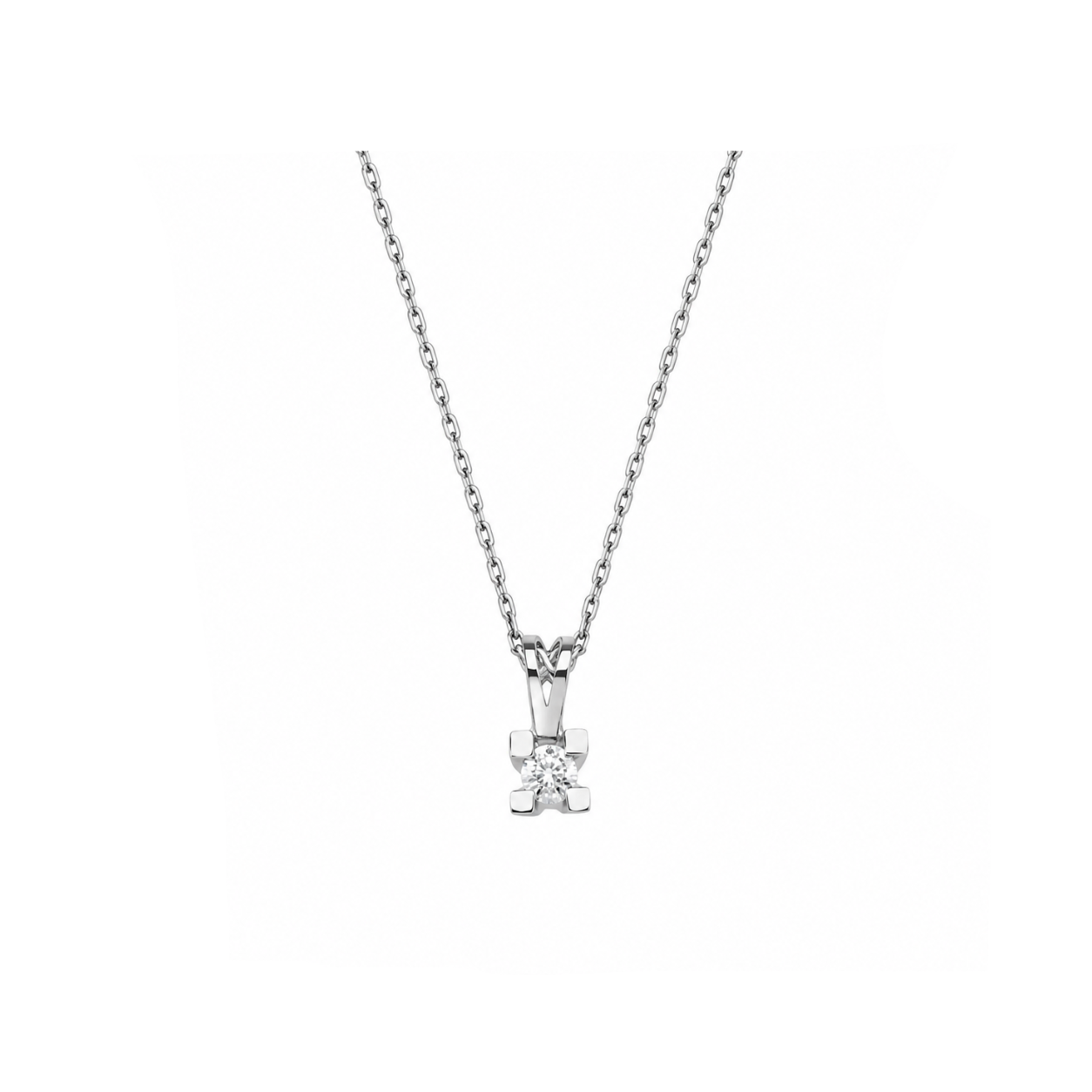 0.10 Carat Natural Diamond Solitaire Necklace | LONDIA