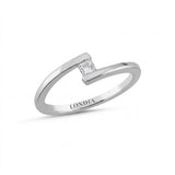 0.10 Ct. Natural Diamond Princess Cut Design Ring, 14K Gold