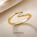 0.10 Ct. Natural Oval Cut Diamond Designer Ring