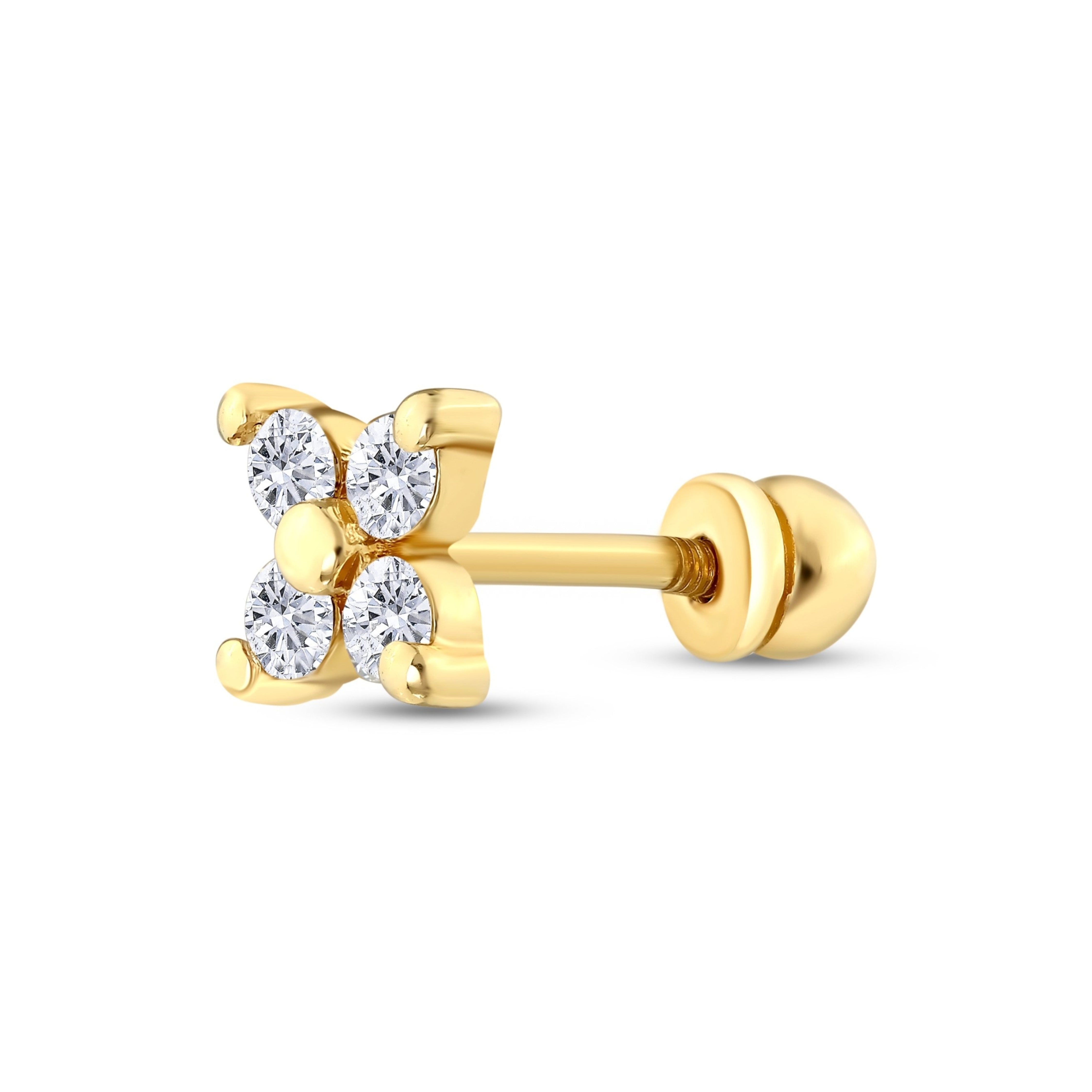 0.12 Carat Londia Diamond Primrose Design Piercing