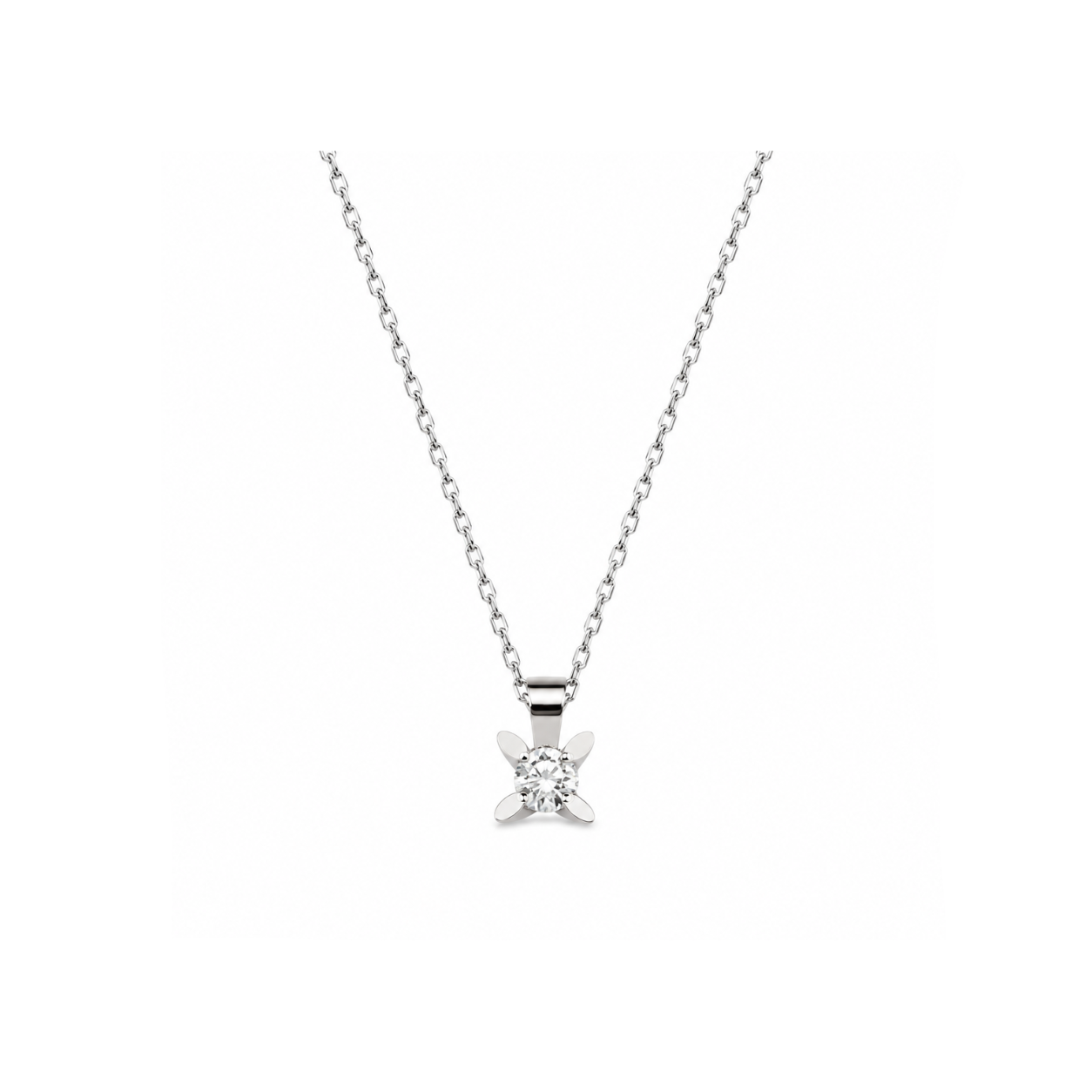 0.15 Carat Londia Diamond Butterfly Design Solitaire Necklace