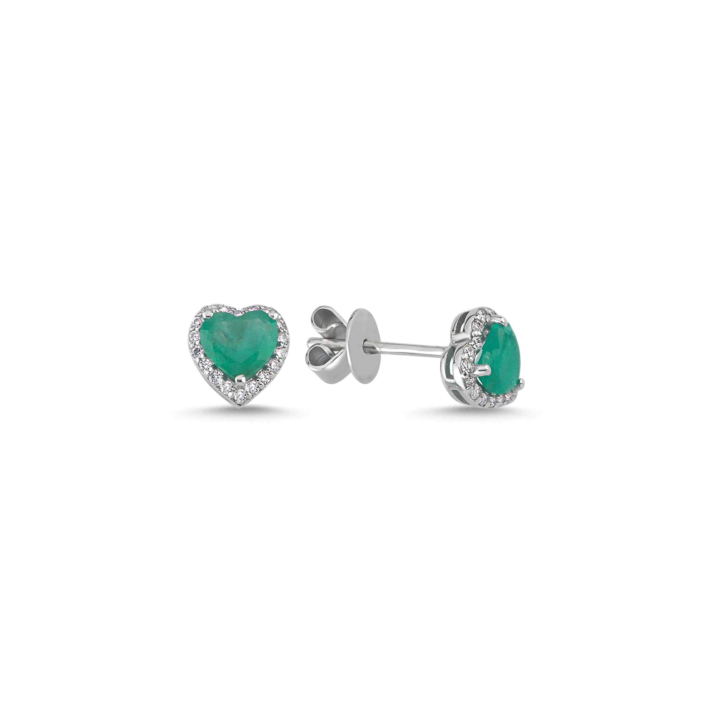 0.15 Carat Natural Diamond & 0.70 Carat Natural Emerald Earrings | LONDIA