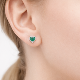 0.15 Carat Natural Diamond & 0.70 Carat Natural Emerald Earrings | LONDIA