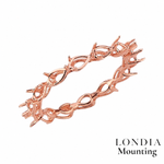 Pear Graduated Full Eternity Mounting Rings