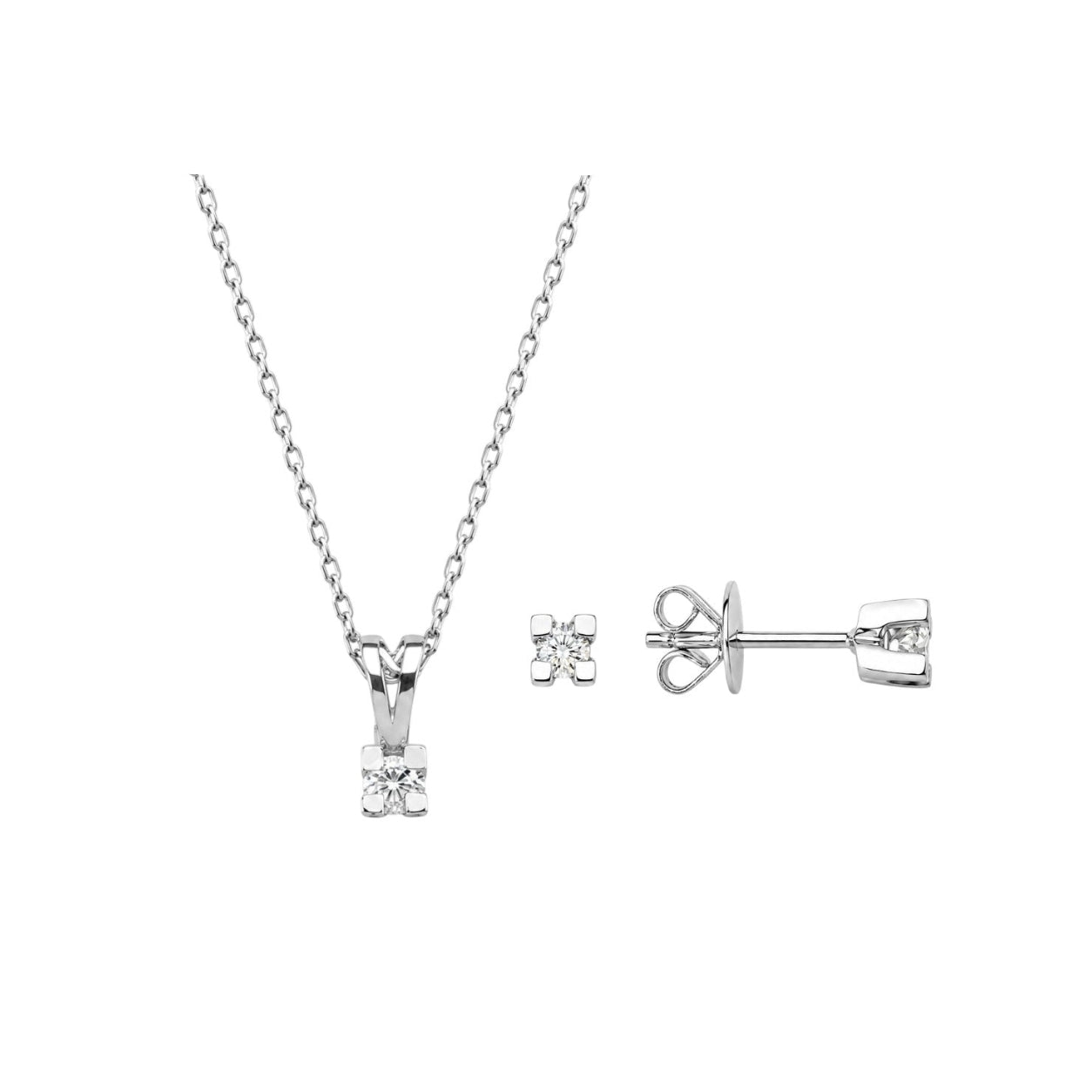 0.15 Ct Londia Natural Diamond Designer Solitaire Set – 14K Gold