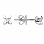 0.15 Ct Natural Diamond Londia Butterfly Design Solitaire Set in 14K Gold
