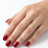 0.15 Ct Natural Pear-Cut Diamond Design Ring in 14K Gold