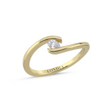 0.15 Ct Natural Pear-Cut Diamond Design Ring in 14K Gold