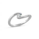 0.15 Ct Natural Pear-Cut Diamond Design Ring in 14K Gold
