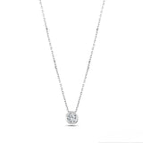 0.15 Carat Londia Diamond Solitaire Pavé Necklace