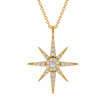 0.15 Carat Natural Diamond Star Design Necklace