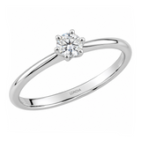 0.15 Ct. F Color Natural Diamond Amore Solitaire Ring