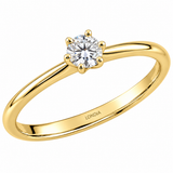 0.15 Ct. F Color Natural Diamond Amore Solitaire Ring