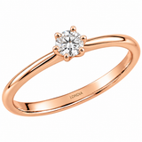 0.15 Ct. F Color Natural Diamond Amore Solitaire Ring