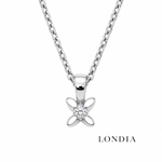 0.15 Ct. F Color Natural Diamond Butterfly Solitaire Set