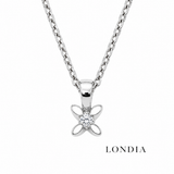 0.15 Ct. F Color Natural Diamond Butterfly Solitaire Set