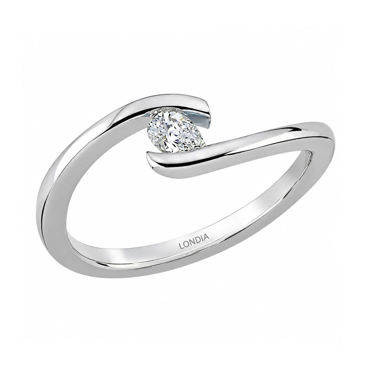 0.15 Ct. Natural Diamond Pear Cut Design Ring