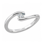0.15 Ct. Natural Diamond Pear Cut Design Ring