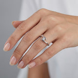 0.15 Ct. Natural Diamond Pear Cut Design Ring