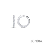 0.15 ct. Round Diamond Hoop Earring 14K Gold