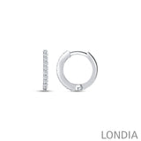 0.15 ct. Round Diamond Hoop Earring 14K Gold