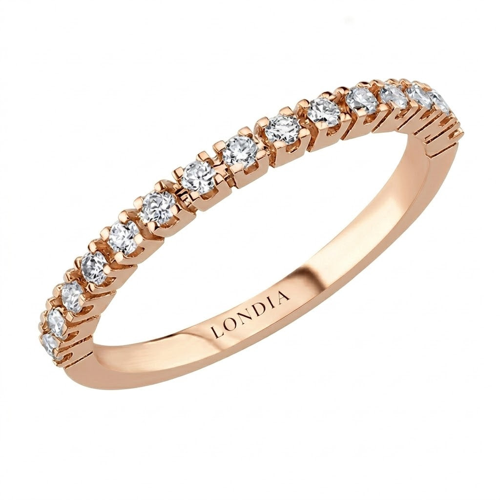 0.20 Carat Diamond Half Eternity Ring in 14K Gold