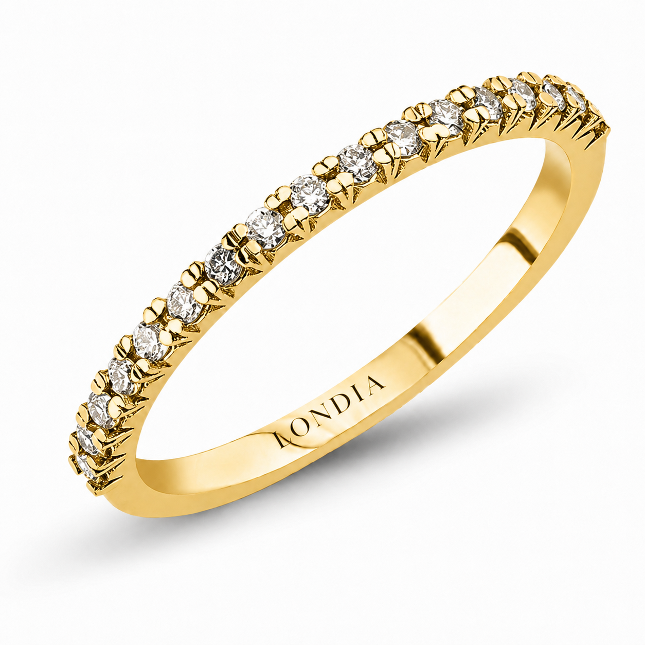 0.20 Carat Diamond Half Eternity Ring in 14K Gold