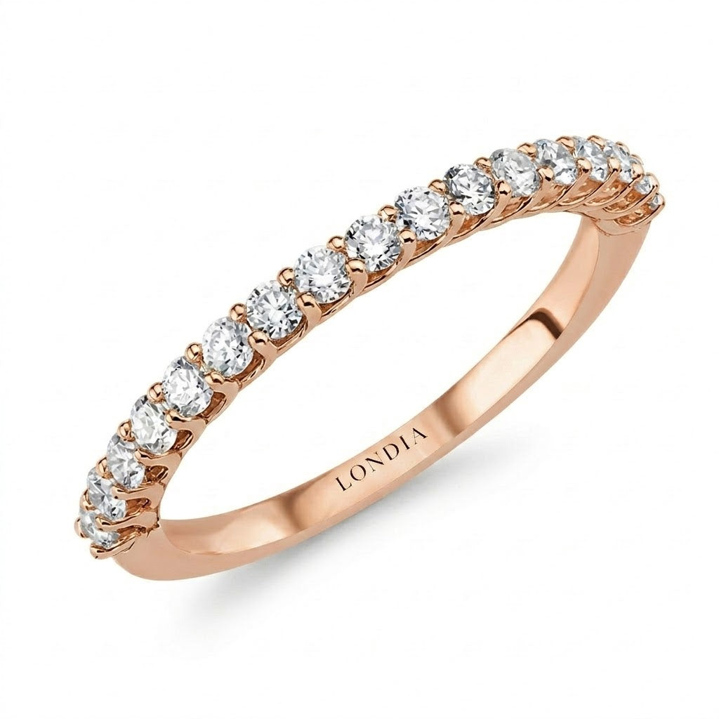 0.20 Carat Diamond Half Eternity Ring in 14K Gold