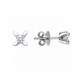 0.20 Carat Natural Diamond Butterfly Design Stud Earrings 