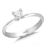 0.20 Carat Natural Diamond Engagement Ring Modern Design Diamond Ring | LONDIA