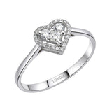 0.20 Carat Natural Diamond Heart Design Coronet Diamond Ring | LONDIA