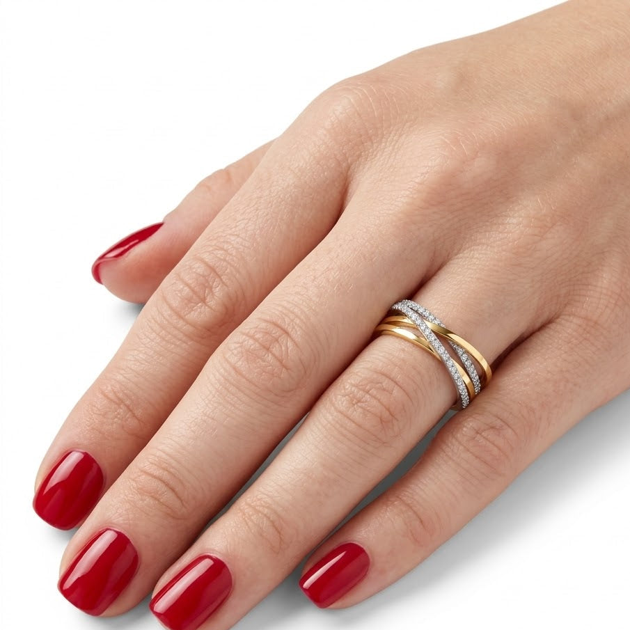 Diamond Line Design Ring