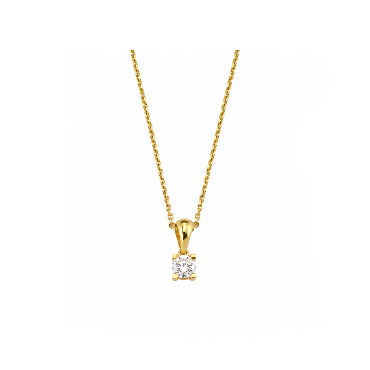 0.20 Carat Natural Diamond Solitaire Necklace