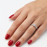 0.20 Ct. Natural Diamond Side-Stone Design Ring, 14K Gold
