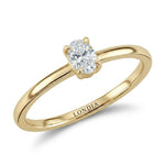 0.20 Ct. Natural Oval Diamond Solitaire Ring
