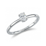 0.20 Ct. Natural Oval Diamond Solitaire Ring