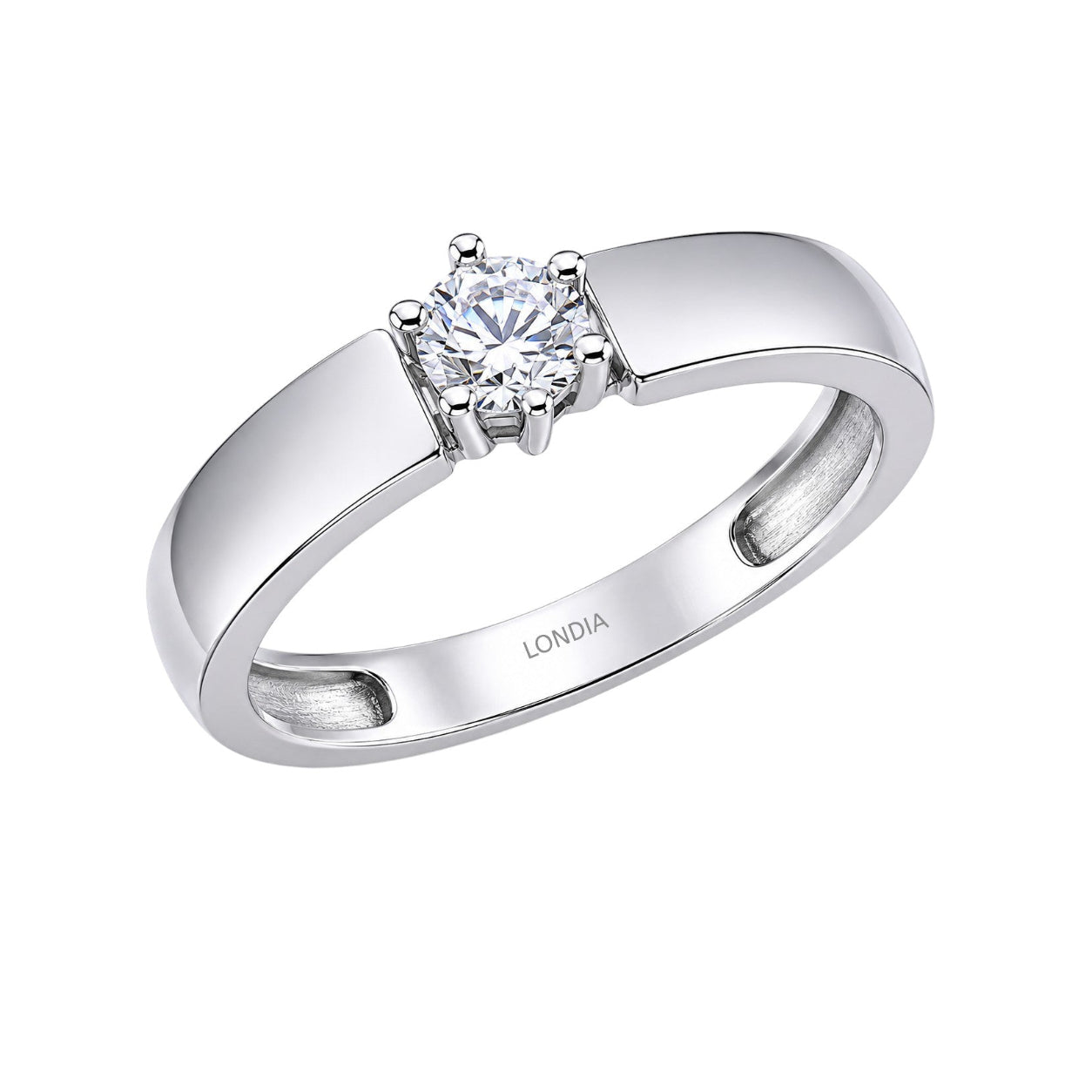 Natural Diamond Solitaire Bold Design Ring