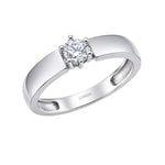 Natural Diamond Solitaire Bold Design Ring