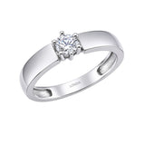 Natural Diamond Solitaire Bold Design Ring