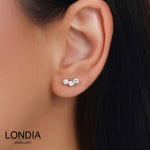 0.20 Carat Londia Tria Diamond Design Piercing