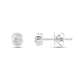 0.20 Carat Natural Diamond Bezel Design Stud Earring | LONDIA