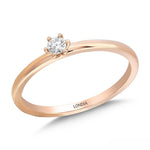 0.20 Carat Natural Diamond Engagement Ring Modern Hexagon Design Diamond Ring  LONDIA