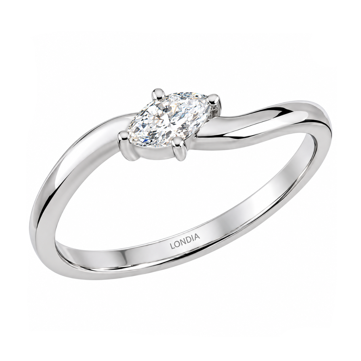0.20 Carat Natural Diamond Marquise Cut Design Ring