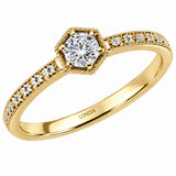 0.20 Carat Natural Diamond Vintage Design Solitaire Ring