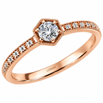 0.20 Carat Natural Diamond Vintage Design Solitaire Ring