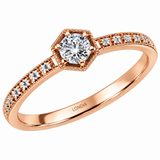 0.20 Carat Natural Diamond Vintage Design Solitaire Ring